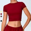 SHINBENE Women's Breathable Sweat-Wicking Quick Dry Tank Top Ribbed Workout Athletic Cropped Tops