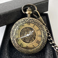 Weflourish AT021 Mechanical Pocket Watch with Zinc Alloy Case Antique Style Round Dial 4.7cm Diameter