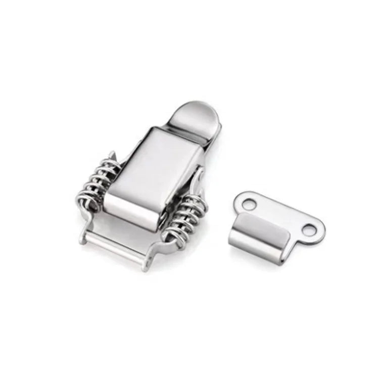 Cheap J108 Toolbox Hardware Stainless Steel Hasp Lock Spring Claw Toggle Latch Catch 50kg Capacity Carton Box Bag Packaging