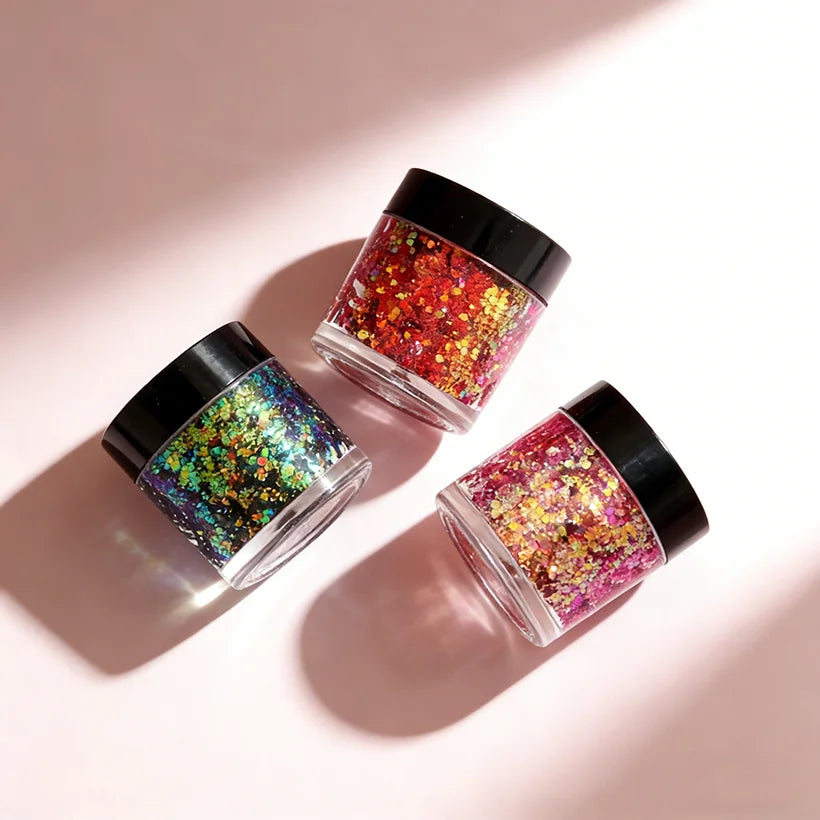Wholesale Private Label Cameleon Color Shift Pigment Gel Eyeshadow High-Chameleon Glitter Flakes Waterproof Luminous Metallic