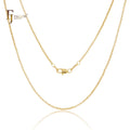 FJ Fallon Fashion Jewelry Classic Rolo Belcher Ring Link Chain Plated in 14K Gold Brass Based