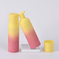 Direct Selling Luxury Gradient Pink PET Foam Bottle PP Pump Hand Soap Shampoo Matte Finish Silk Screen Printed Custom Capacity