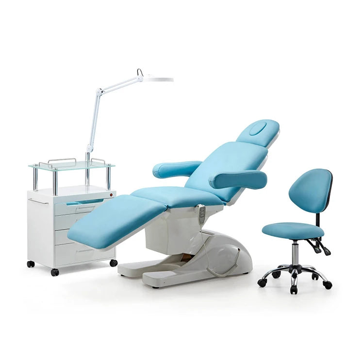Modern Luxury Adjustable Therapy Spa Salon Cosmetic 3 Electric Motors Beauty Treatment Massage Table Facial Bed Podiatry Chair