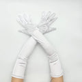 Wedding Party Engagement Black White Red Purple Satin Long Gloves Mitens for Matching Women Dress