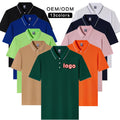 Men's Quick Dry Plain Cotton Work for Polo Shirts Custom Logo Embroidery Solid Customizable Printed L Size Golf Uniform Polos
