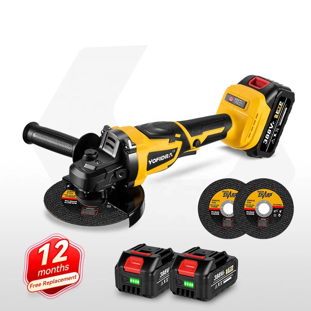 125mm Brushless Angle Grinder 18V 10000Rpm 3 Gears Variable M14 Cordless Electric Impact Grinding Tool for Makita 18V Battery