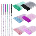 50 Pcs/Bag Glitter Eyelash Extension Disposable Soft Brushes Professional Eyebrow Brush Mascara Wand Applicator Eye Lashes