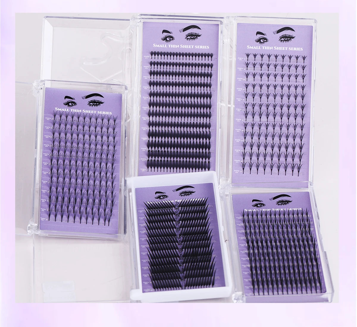 Private Label Comic Tapered Eyelashes 0.04mm Flat Base DIY Cluster Extension Segmented Manga Lashes Daily Gift