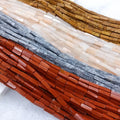 Natural Red Agate Red Jasper Red Web Stone Tube Beads 13x4mm Rectangle Loose Semi Gemstone Beads for Jewelry Making Design