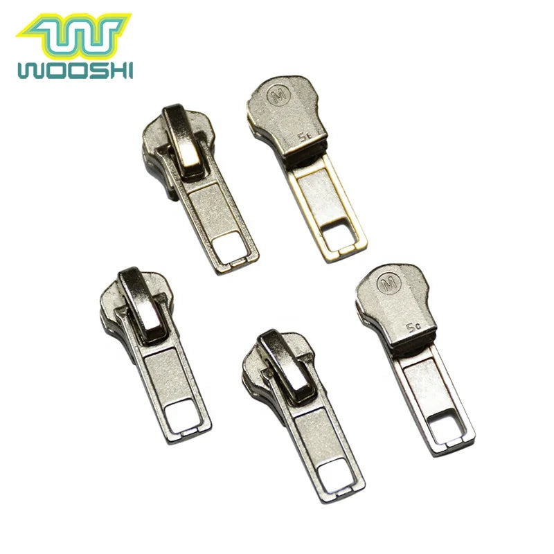 Zipper Puller Auto Lock Sliver Wholesale Custom Logo Metal Garment Silver Zinc Alloy Plating Fast Delivery 7 Days Zipper Pull 8#