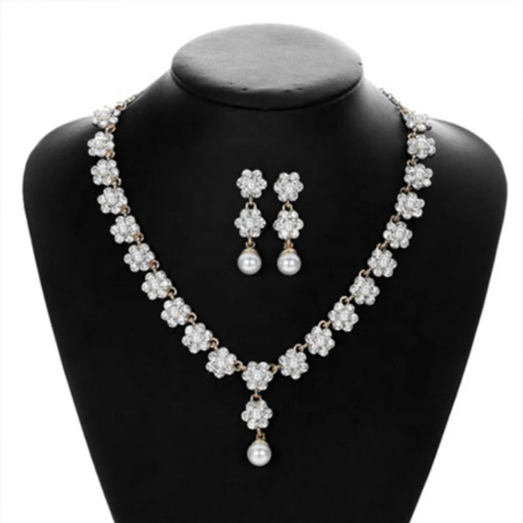 Customized Wholesale Vintage Gold Bridal Jewelry Set for Women