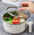 Stainless Steel Bear Bowl Instant Noodle Fruit Serving Soup Salad Tableware With Lid for School Office Camping Home Kitchen