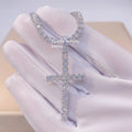2.1Ct Moissanite  Hip Hop Jewelry Iced Out VVS Moissanite Cross Pendant Tennis Chain Necklace Set