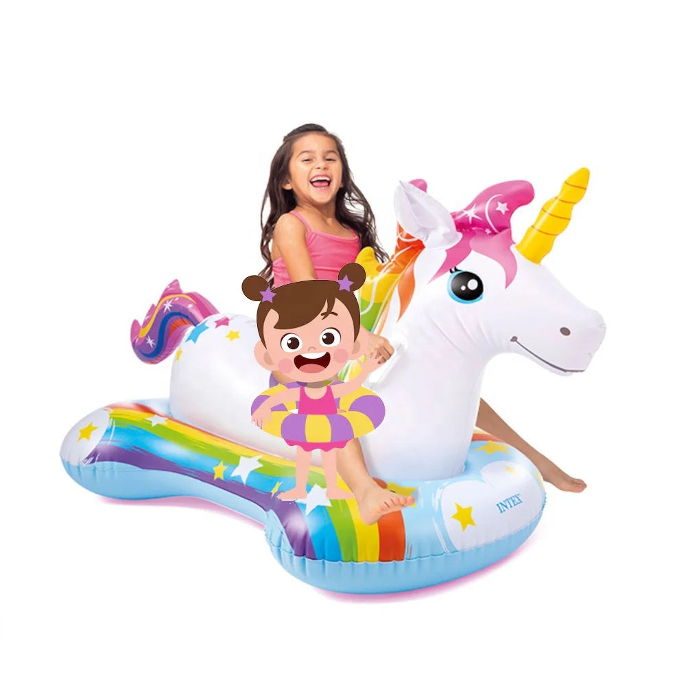 Intex 57552 Inflatable Animal Mount Water Play Children's Toy Inflatable Unicorn Ride-on
