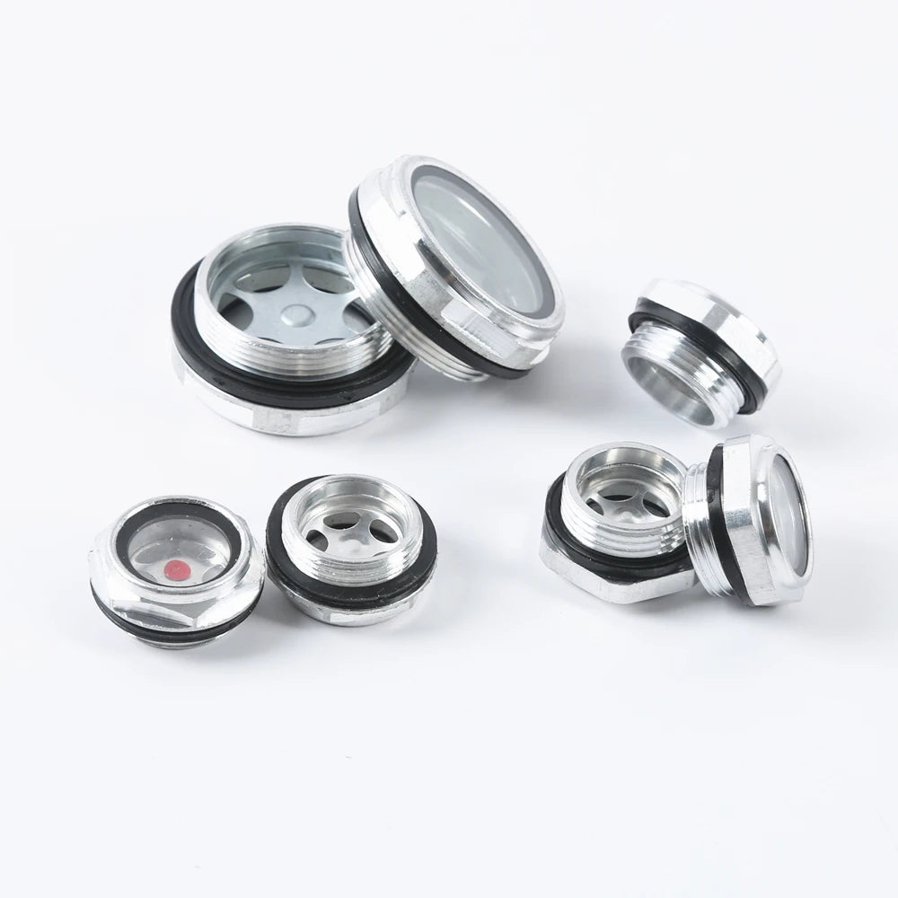 M26*1.5 Hydraulic Aluminum Sight Glass Diesel Tank Level Indicator Plug Customizable OEM Air Compressor Equal Head Pipe Fittings