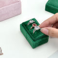 Hot Selling 1/2/3 Slots Velvet Mini Wedding Ring Box Custom Travel Jewelry Box Packaging Jewelry Box Manufacturer