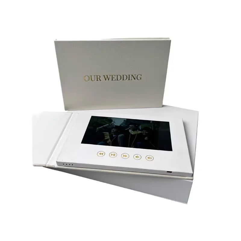 Slideshow Albums HardCover Linen Video Albums Book 7 Inch Customizable Media Books