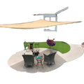 Custom Shade Sail Outdoor Playground Sail Sun Garden HDPE Beige Color Sun Shade Net Residential Shade Sails