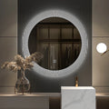 Custom LED Bathroom Mirror Hotel Hotel Round Tricolor Light Dongguan Silver Simple Modern Silver Glass Xinyi As Pics 60USD