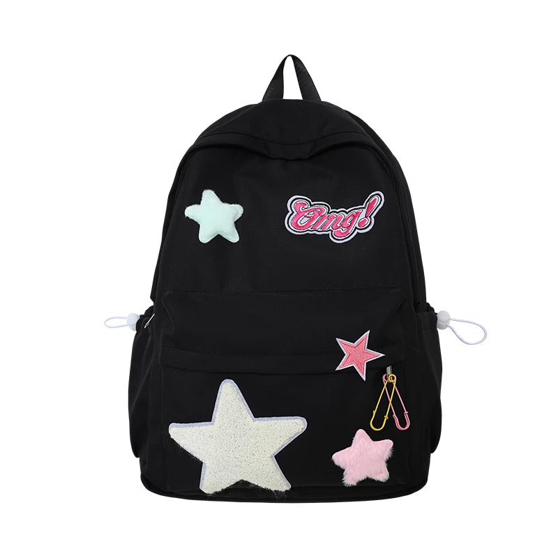 2024 Popular Multi-functional Waterproof Fashion Zipper Closure Physiological Curve Back Travel Daily Use Polyester Backpack