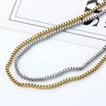 Wholesale Stainless Steel Box Chain Necklace Men Women DIY Jewelry Findings Making Link Chains Accessories