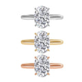 Fine Diamond Jewellery Rings Lab Grown Diamond 0.5ct Oval Def Vs Vvs Lab Diamond 14k Solid Gold Engagement Ring