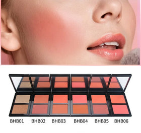 2 in 1 Black Square Blush Compact Makeup Powder Palette Long-Lasting Vegan Liquid Shimmer Finish Custom Logo ODM Private Label
