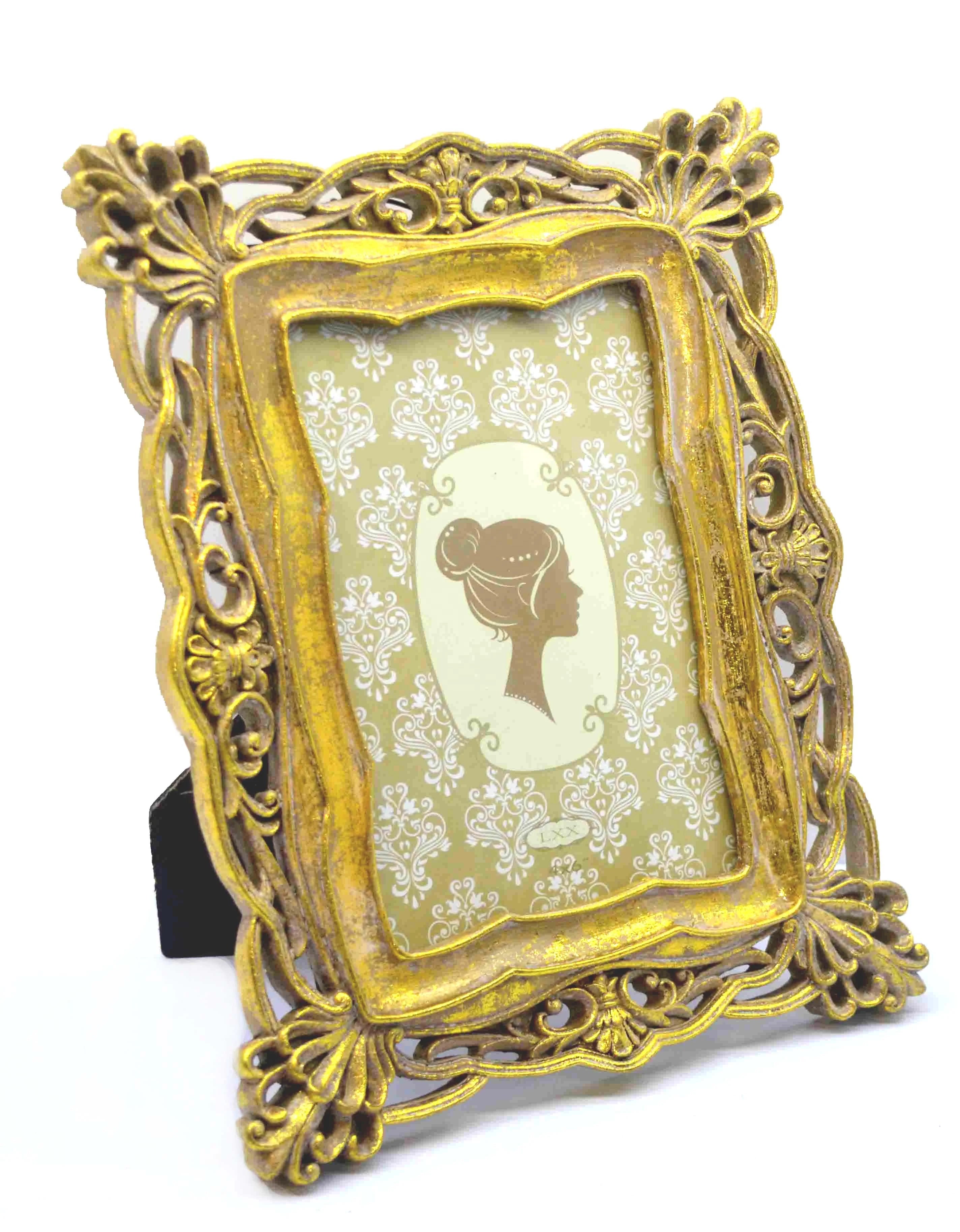 Wholesale Lixinxing PF3679 Artificial Mini Funny Vintage Handmade Eco-Friendly Custom Size Photo Frame Poly Resin 4x6 Home Decor