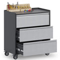 Tool Storage Garage Cabinet with Wheels 3 Drawer Tool Chest Rolling Metal Storage Cabinet on Wheels