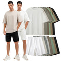 Wholesale Heavy Cotton Oversize Suit Men Casual Set Loose Fashion 2 Pcs Tracksuit