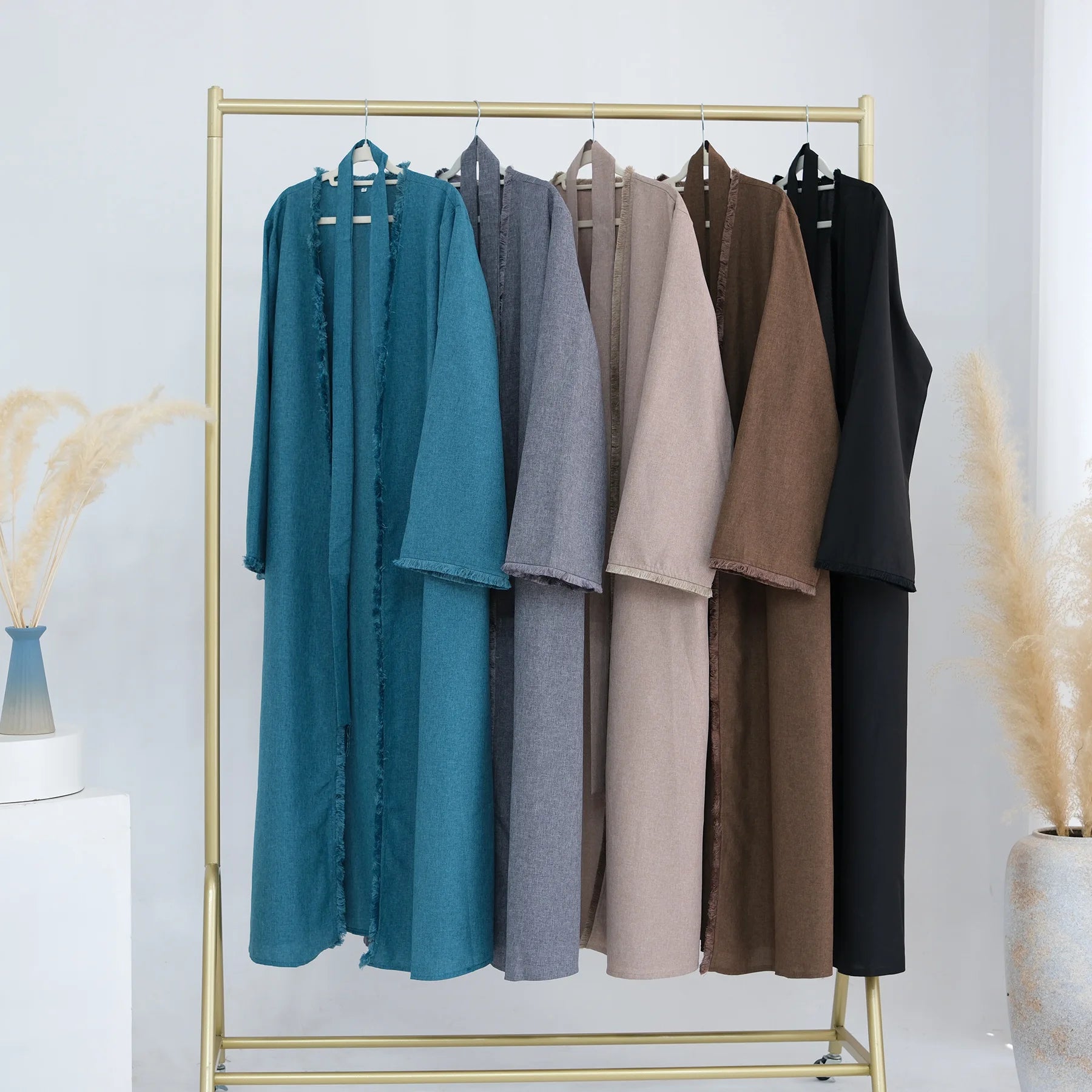 Modest Muslim Elegant Abaya Kaftan Tassel Cardigan Islamic Clothing Top Selling Premium Dress for Women L313