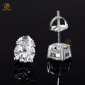 Hot Sale 5mm 6.5mm 8mm D VVS Moissanite Earrings Pass Tester Diamond Earring Mens 925S Plated 18K Soild Gold Women Earrings