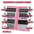 Wholesale Handmade Eyelash Box Custom Individual Cluster Lashes Fan Cluster Eyelashes Diy Lash Extension Kit Korea PBT Fiber