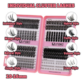 Wholesale Handmade Eyelash Box Custom Individual Cluster Lashes Fan Cluster Eyelashes Diy Lash Extension Kit Korea PBT Fiber