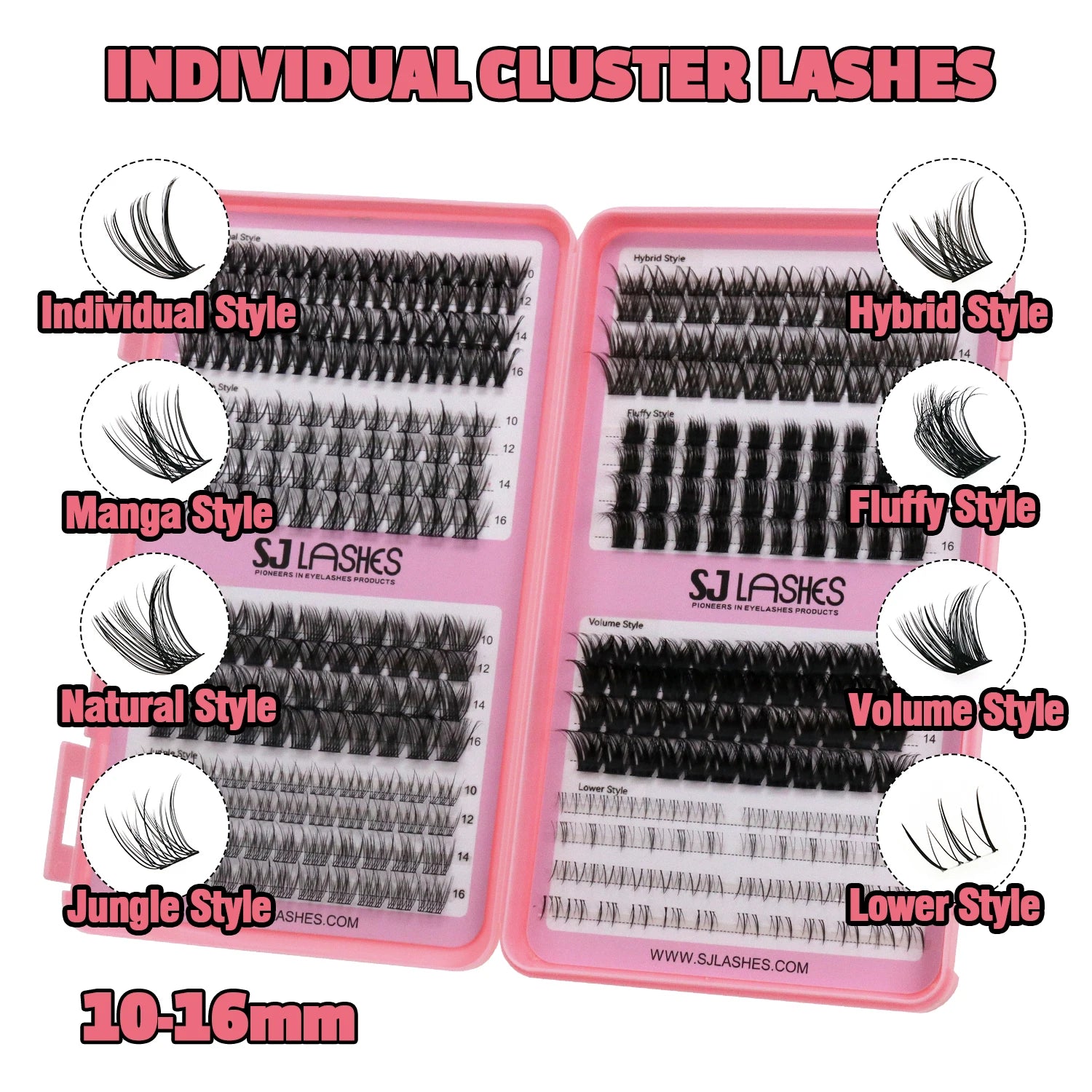Wholesale Handmade Eyelash Box Custom Individual Cluster Lashes Fan Cluster Eyelashes Diy Lash Extension Kit Korea PBT Fiber