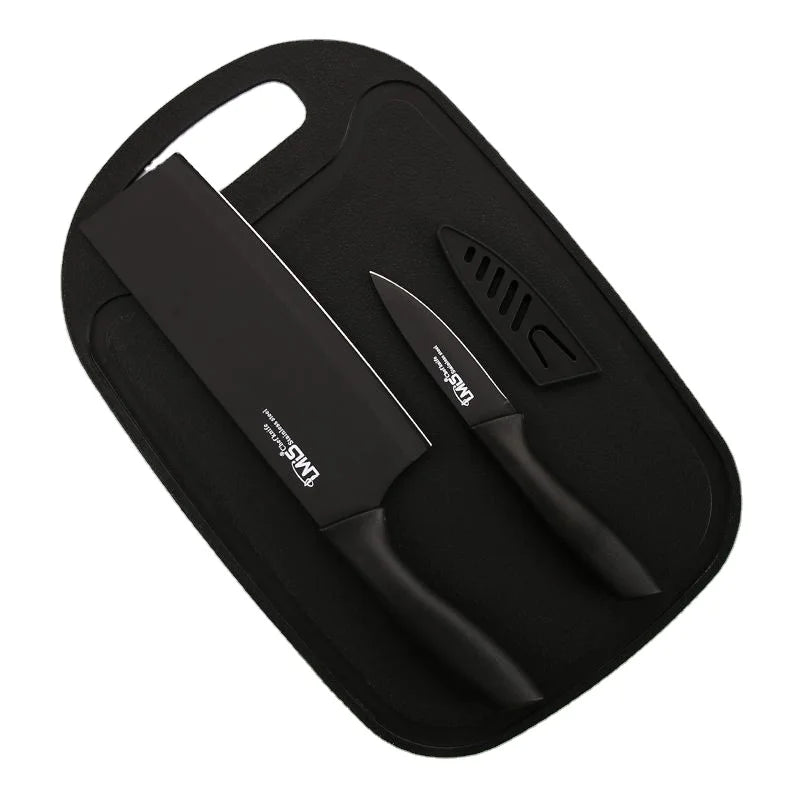 Yangjiang Professional Stainless Steel Kitchen Knife Block Set With Cutting Board Stand