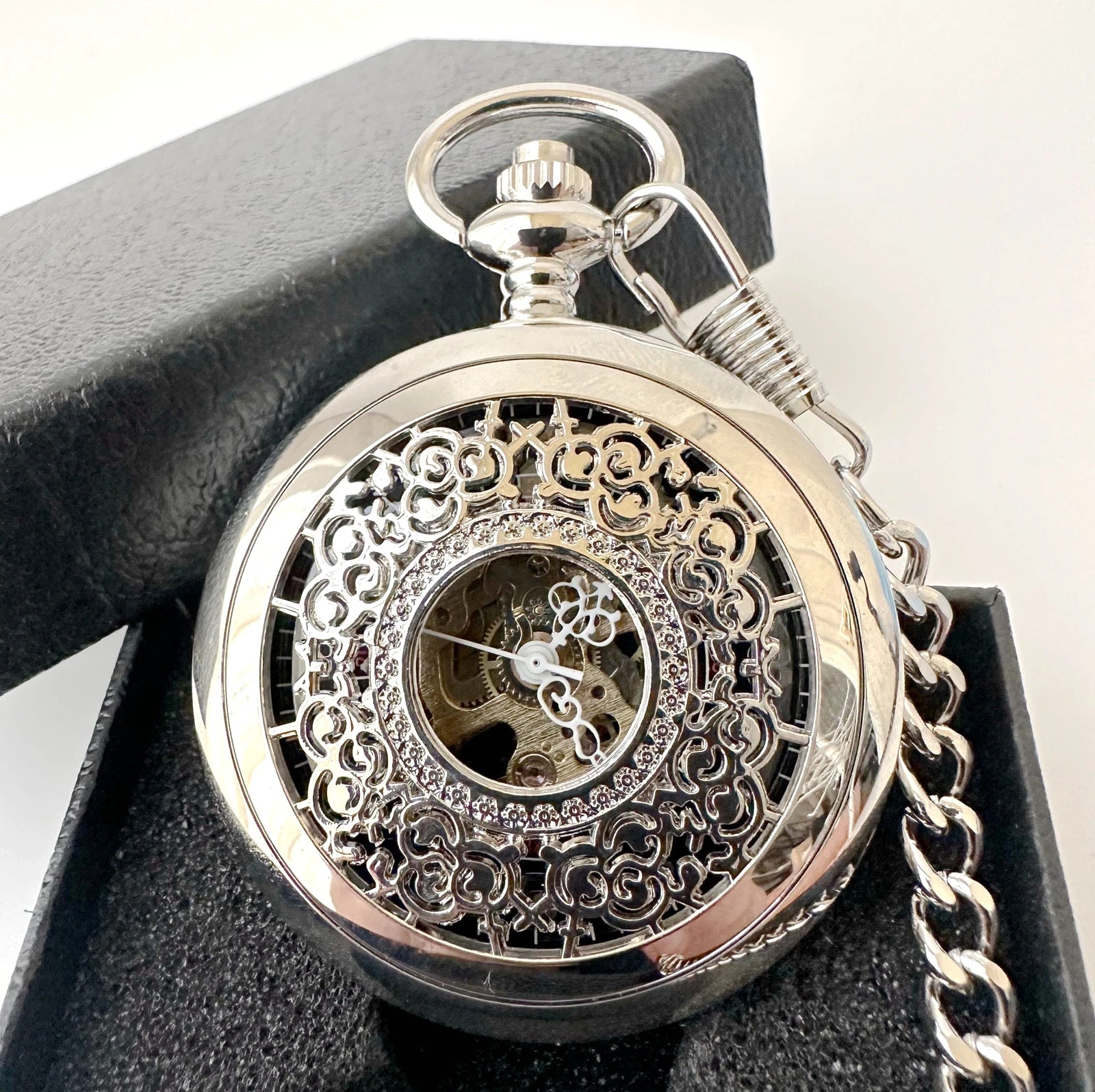 Flower Roman Hollow Watch Manual Mechanical Pocket Watches
