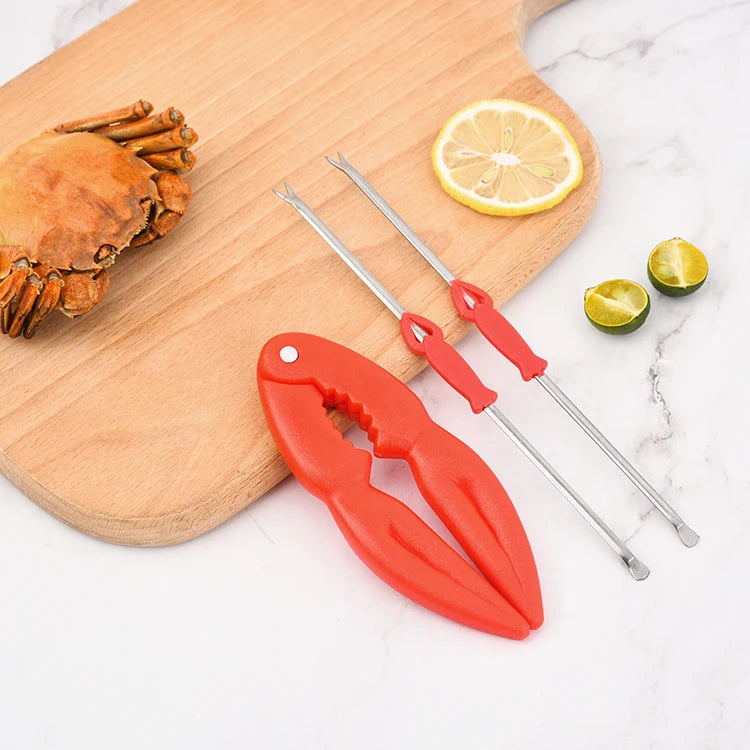 Multi-function Stainless Steel Kitchen Gadget Seafood Clip Crab Pliers Cracker Dishwasher Safe Eco-Friendly Lobster Seafood