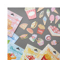 Nekoni Laser Stickers Pack Kawaii Decorative Decals Clear Self Adhesive Food Hand Account Decals for Paper Sticker Flakes