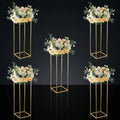 Modern White Gold Metal Tall Vase & Plant Rack Flower Stand for Wedding Events & Parties Home Decor High Quality