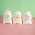 Small Custom Logo Printed Cotton Linen Pouch White Gift Garniture for Jewelry for Cosmetic Makeup and Packaging