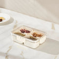 Food Grade Transparent Spice Storage Box With Lid Plastic Kitchen Sealed Seasoning Preservation Divided Grain Accessory