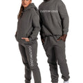 Bulk Men Men Oversized Tracksuit Blank Solid Color Custom Own logo 100% Cotton Baggy 2 Piece Unisex Sweatsuits Sets