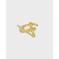 925 Sterling Silver Fashion Single Clip on Earrings Cross 18K Gold Earrings Non-piercing Earrings Women Fashion Jewelry