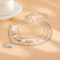Hot Sale Dubai Women's Fashion Chain Necklaces New Design Classic Style Link Chain with Heart-Shaped Alloy Imitation Jewelry