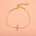 Cross-border Hot Accessories Retro Cross Anklet Simple Fashion Creative Single-layer Trend Foot Decoration