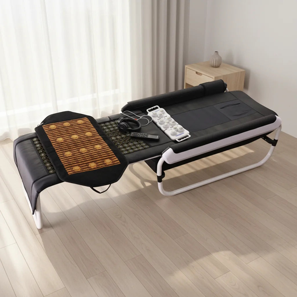 POP RELAX New Electric Thermal Thai Jade Stone V3 Plus Luxurious Portable Master V6 Therapeutic Massage Bed