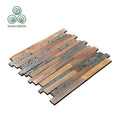 MUMU Wood Wall Mosaic Tile Customized Design Timber 3D Laminated Wood Siding Decorative Panel Planks Wooden Mosaics