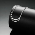 Myshape Moon Phase Necklace Stainless Steel Choker Fashion Elegant Women Witch Crescent Moon Jewelry Gift Celestial Moonology
