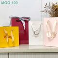 Custom Logo Printed Luxury White Paper Shopping Bags Christmas Gift Packaging Paper Bags With Own Logo Wholesale